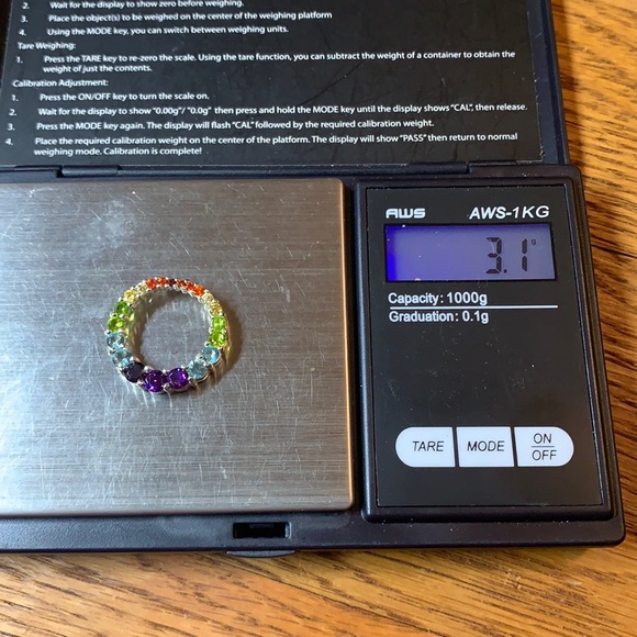 Sterling Silver Small Multi-Colored CZ Pendant - Picture 16 of 17